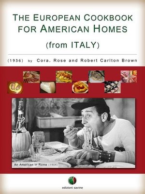 cover image of The European Cookbook for American Homes (from Italy)